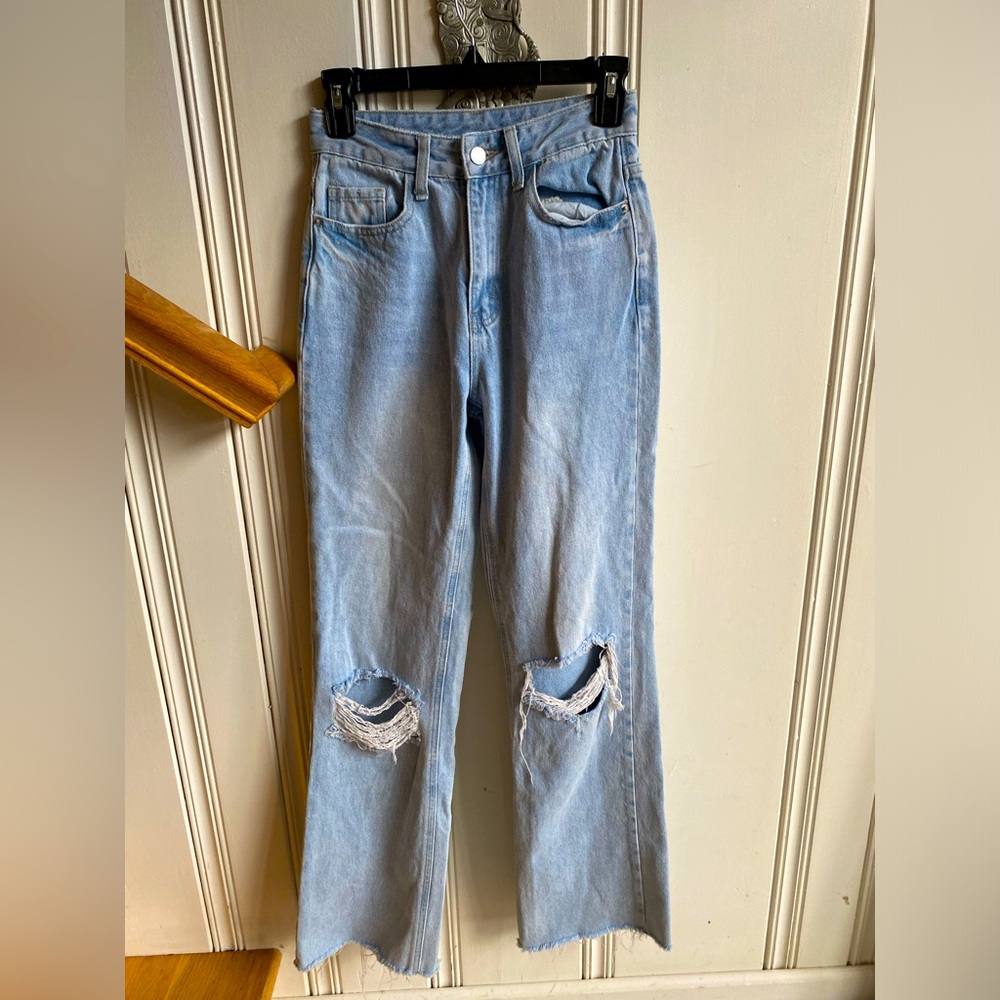 SHEIN Denim Jeans distressed size 25